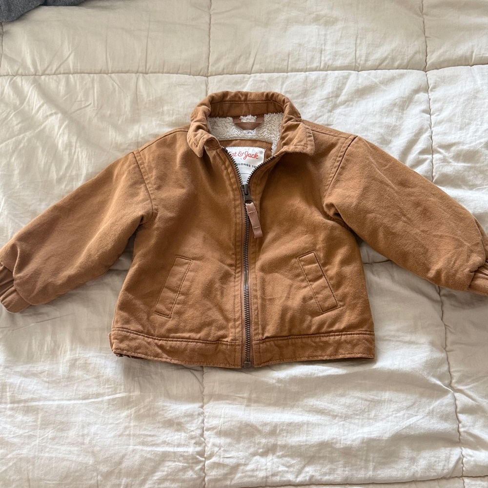 Cat & Jack Sherpa Lined Brown Barn Jacket